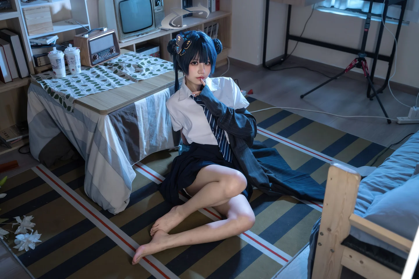 清水凪 - No.001 蔚蓝档案·龙华妃咲 JK [52P-526MB] tg@simisebaisi 【丝足阁】047.webp